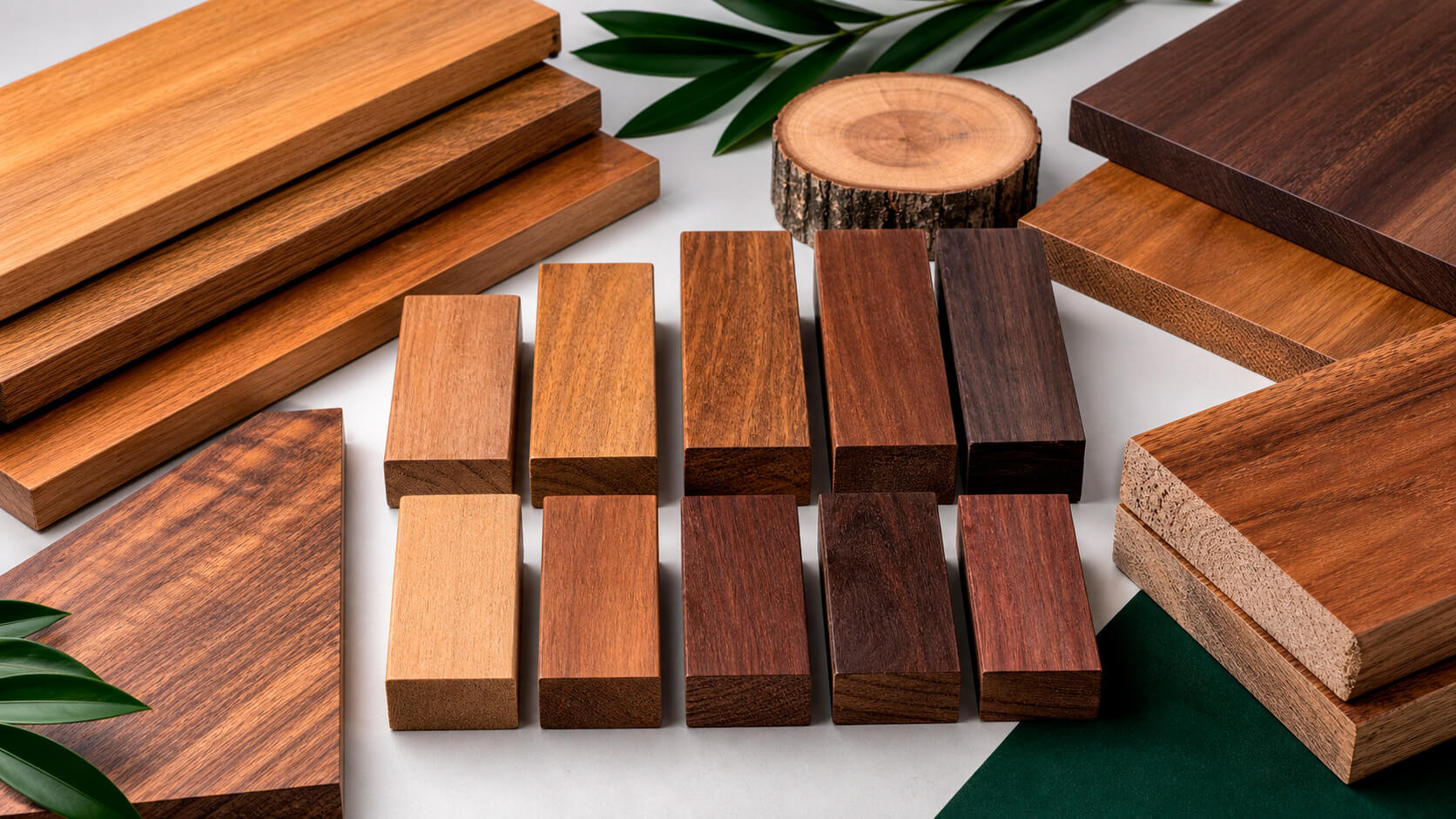 Muestras premium de maderas tropicales